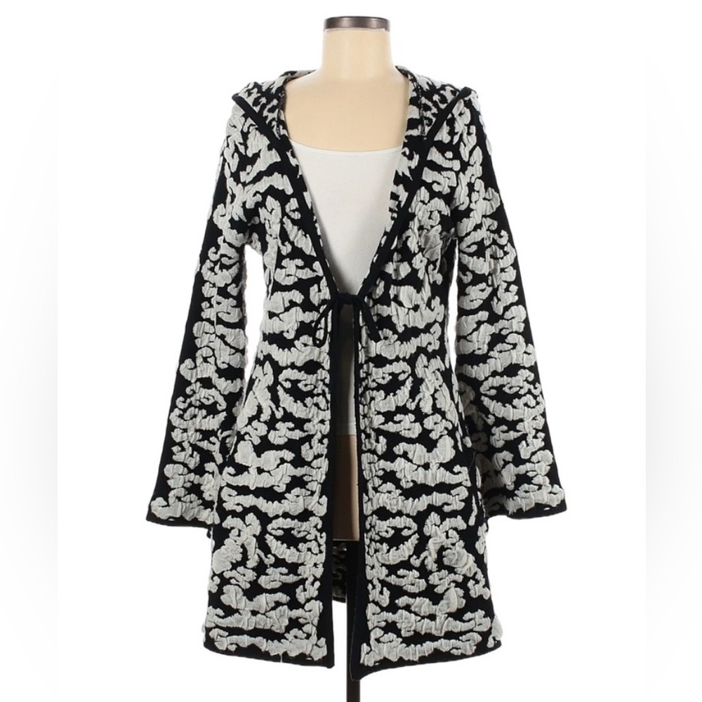 Union of Angels Tie Front Hoodie Cardigan Bell Sleeve Sweater Women’s Size L